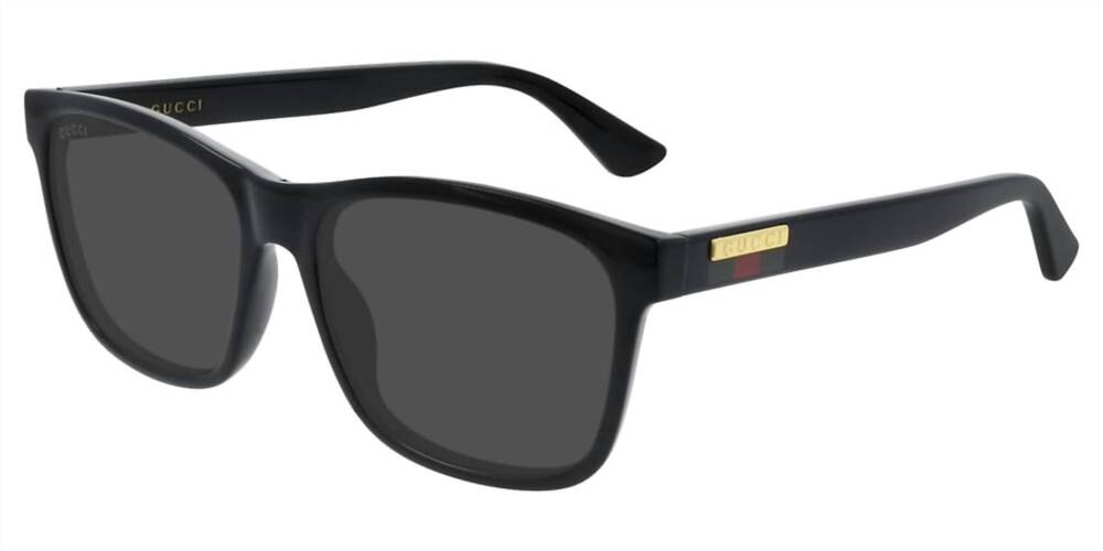 NEW GUCCI men's injection squared sunglasses in black/grey